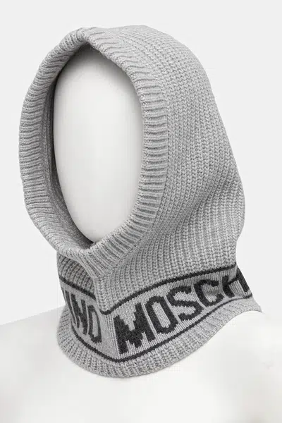 Vlnená kukla Moschino béžová farba, M3136 65414