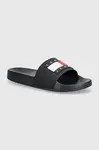 Šľapky Tommy Jeans POOL SLIDE ESS pánske, tmavomodrá farba, EM0EM01191