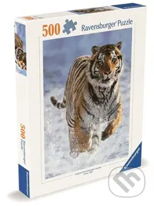 Tygr na sněhu - puzzle z kategorie Zvířata