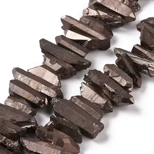 Natural Quartz Crystal Points Beads Strands