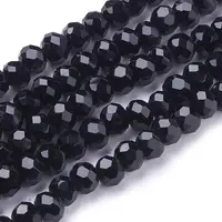 Faceted(32 Facets) Round Glass Beads Strands