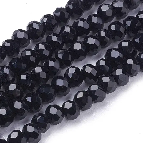 Faceted(32 Facets) Round Glass Beads Strands