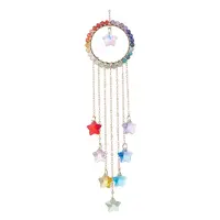 Wire Wrapped Natural Gemstone Ring Pendant Decorations