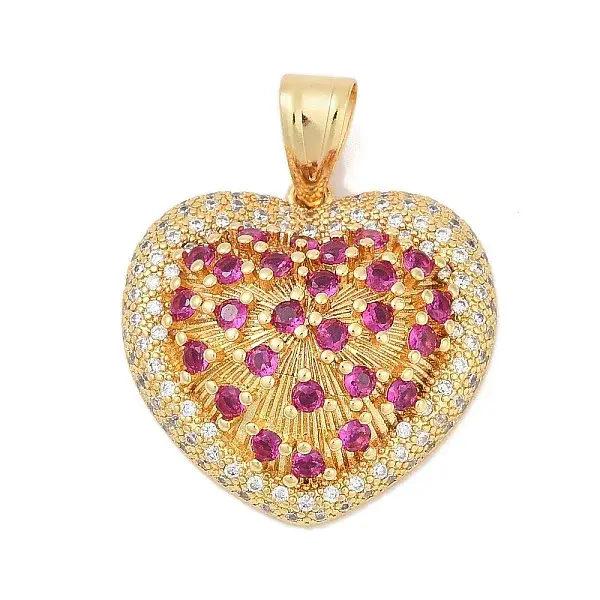 Brass Micro Pave Cubic Zirconia Pendants