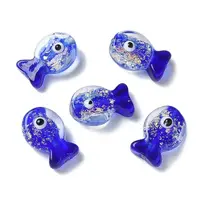 Handmade Foil Lampwork Fish Beads