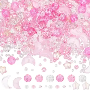 Mixed Styles Transparent Glass Beads