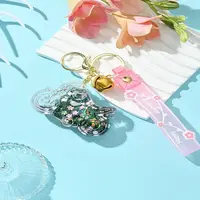 Motorbike Quicksand Acrylic Keychain