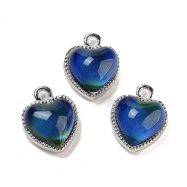 Alloy Glass Blue Pendants