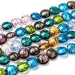 Handmade Silver Foil Glass Beads Strands