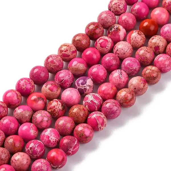 Dyed Natural Regalite/Imperial Jasper/Sea Sediment Jasper Beads Strands