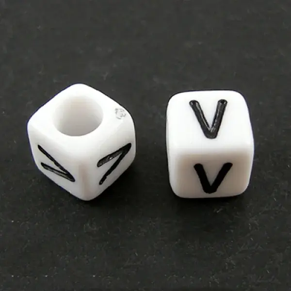 Letter Acrylic European Large Hole Beads
