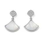 Brass & Shell & Clear Cubic Zirconia Pendants