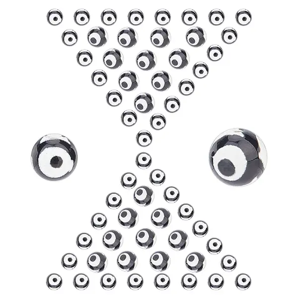 60Pcs Tibetan Style 3-Eye dZi Beads