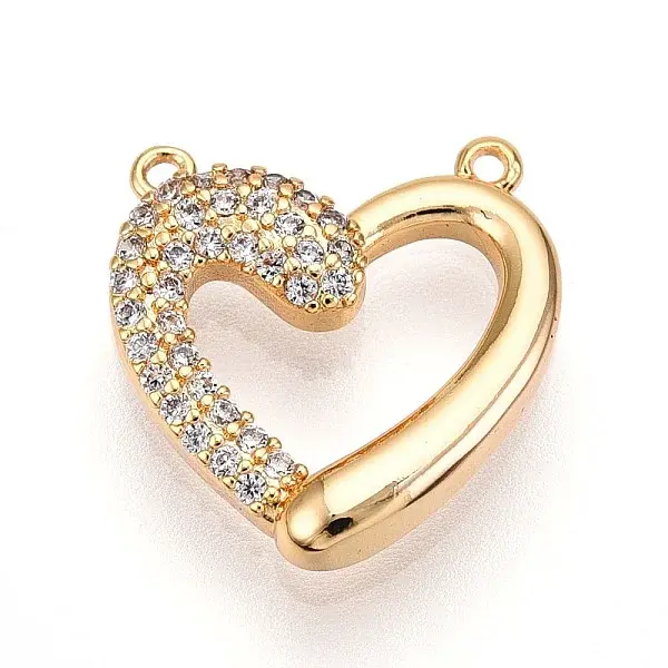 Brass Micro Pave Cubic Zirconia Charms