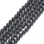 Dyed & Heated Natural Black Agate Beads Strands