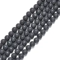 Dyed & Heated Natural Black Agate Beads Strands