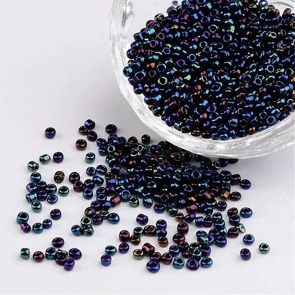 12/0 Iris Round Glass Seed Beads