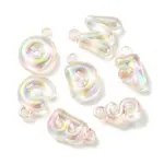 UV Plating Rainbow Iridescent Acrylic Pendants