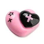 Black & Pink Opaque Resin Cabochons