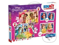 Edukit Princess 4v1 (pexeso, 48 + 30 puzzle, 6 kostek) - hra z kategorie Maxi dílky