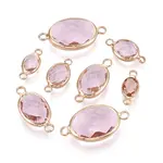 Brass with Glass Links/Connector Charms