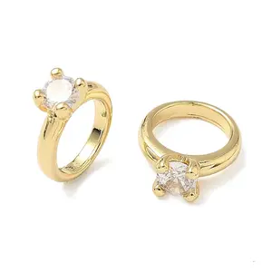 Brass Pave Cubic Zirconia Charms