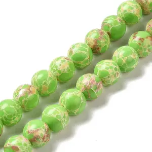 Synthetic Imperial Jasper Dyed Beads Strands