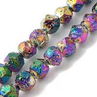Blaking Painted Natural Lava Rock Beads Strands