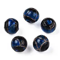 Handmade Gold Sand Lampwork Beads