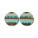 Transparent Resin & Walnut Wood Pendants