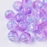 Transparent Crackle Acrylic Beads