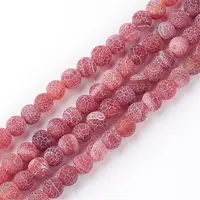 Natural Fire Crackle Agate Bead Strands