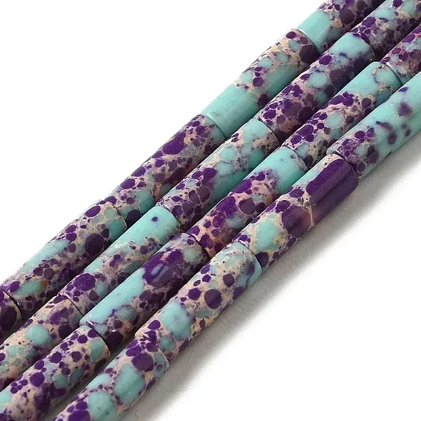 Synthetic Imperial Jasper Dyed Beads Strands