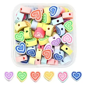 65-70Pcs Handmade Polymer Clay Beads