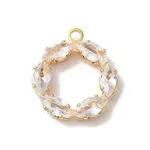 Brass Micro Pave Clear Cubic Zirconia Pendants