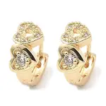 Brass with Cubic Zirconia Hoop Earrings