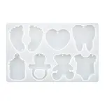 DIY Footprint/Tooth/Milk Bottle Pendant Silhouette Silicone Molds