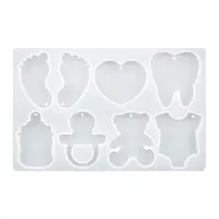 DIY Footprint/Tooth/Milk Bottle Pendant Silhouette Silicone Molds
