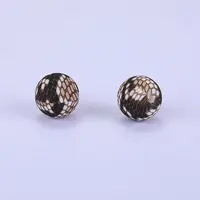 Printed Round Silicone Focal Beads