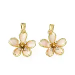 Brass Micro Pave Cubic Zirconia Pendants