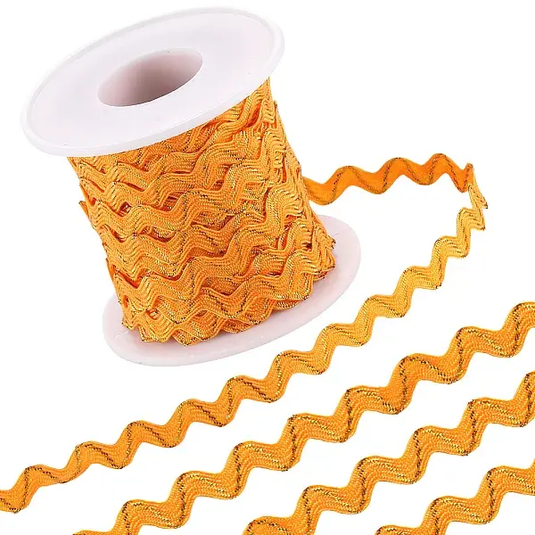 1Pc Sparkle Wavy Polyester Ribbons