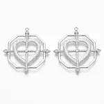 Brass Micro Pave Cubic Zirconia Pendants