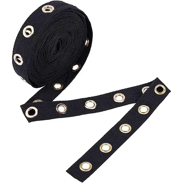 Cotton Ribbons with Eyelet Ring and Metallic Wire Twist Ties