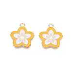 Light Gold Plated Alloy Enamel Pendants