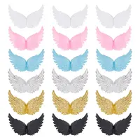36Pcs 6 Colors Plastic Angel Wings Ornament