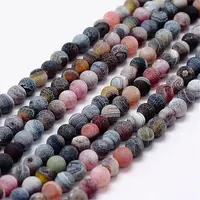 Frosted Natural Weathered Agate Beads Strands