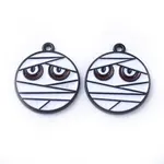 Gunmetal Plated Alloy Enamel Pendants