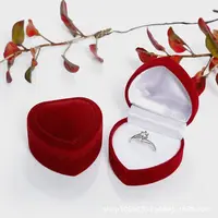 Valentine's Day Velvet Ring Storage Boxes