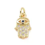 Brass Micro Pave Cubic Zirconia Charms