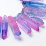 Electroplate Natural Quartz Crystal Beads Strands